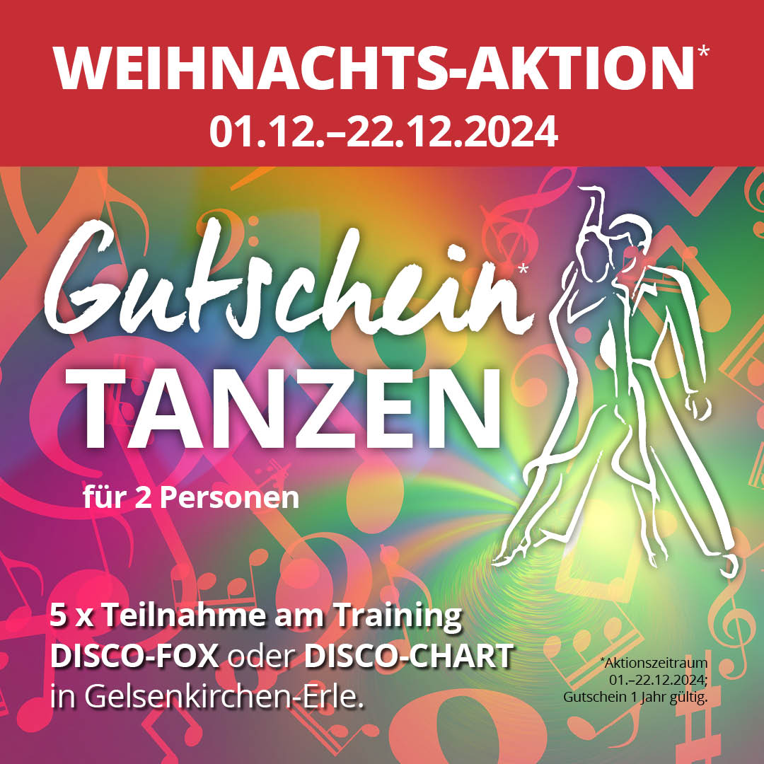 Weihnachtsaktion 2024 Gutscheine Tanzen